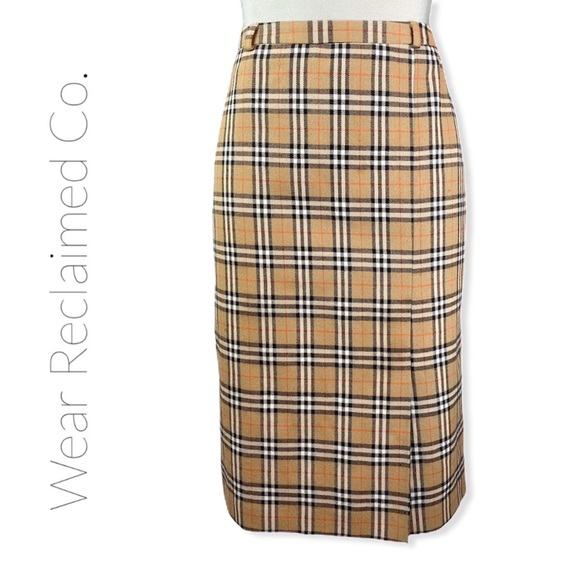 Oneo Dresses & Skirts - ONEO UM Lined Tan Plaid Pencil Skirt | Career